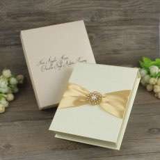 Silk Box Wedding Invitation Card Elegant Invitation with Paper Box
